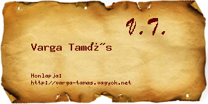 Varga Tamás névjegykártya