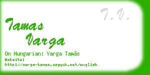 tamas varga business card