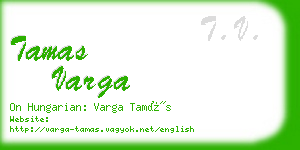 tamas varga business card